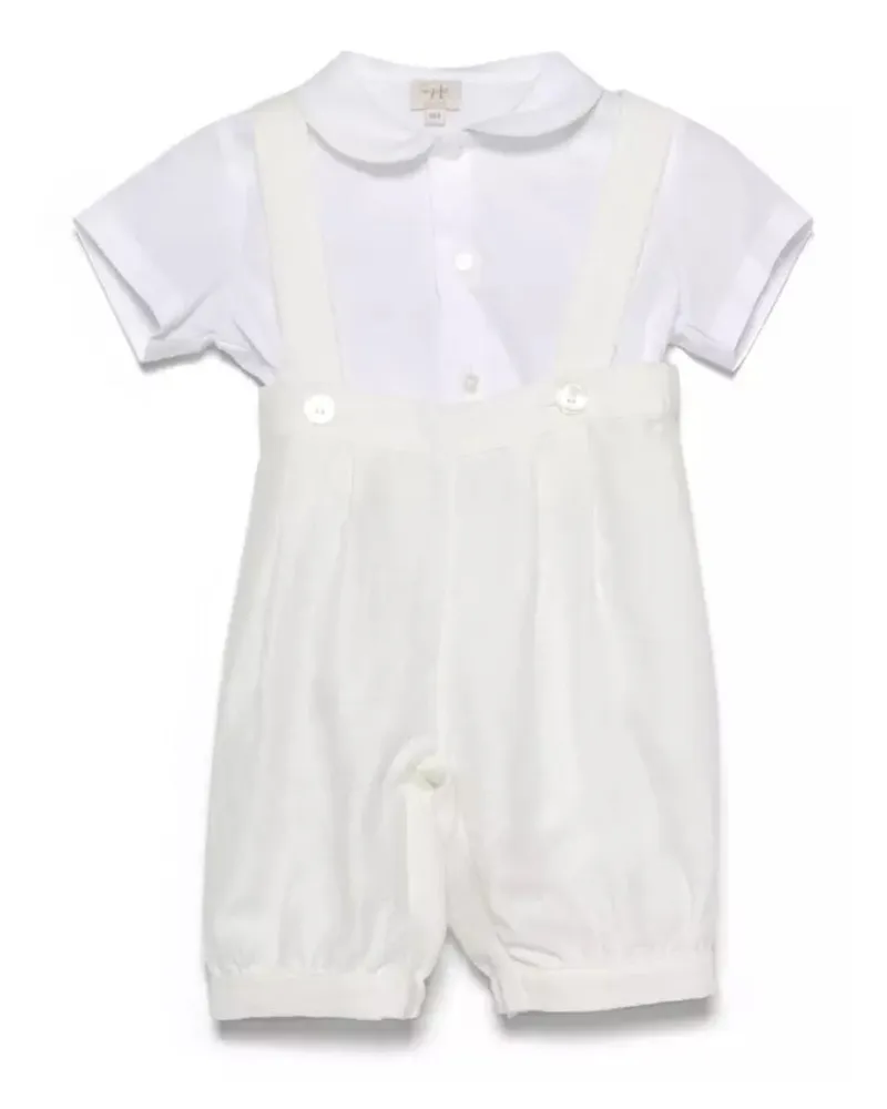 Il Gufo Cotton Elastane Pant Suit — White White