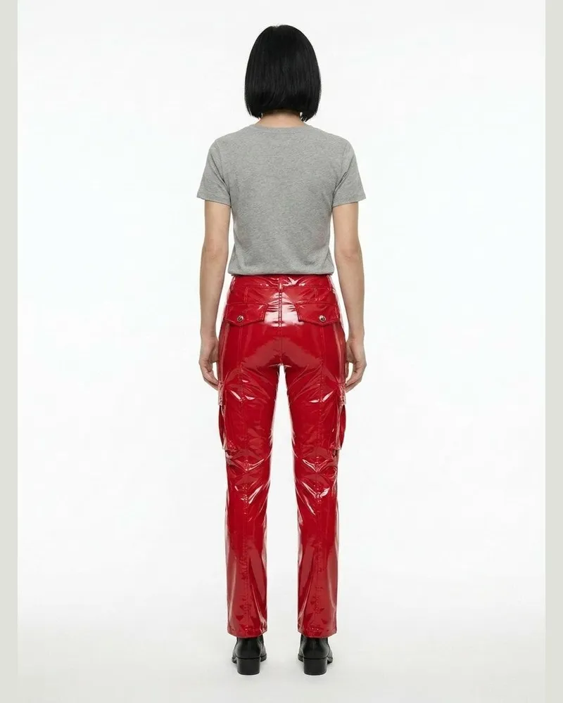 Dolce & Gabbana Women Red Elastane Casual Pants Red