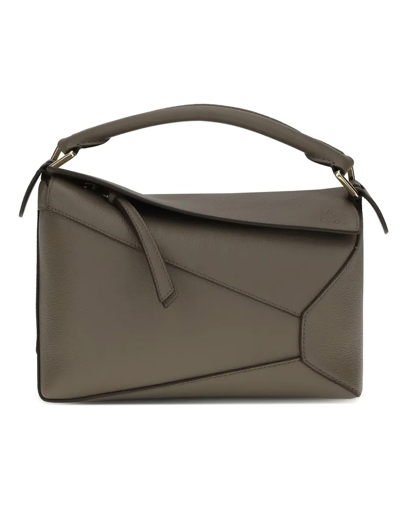 Loewe Women's Handbag Puzzle Small Leather Taupe Calf Shoulder Bags Taupe
