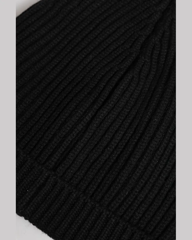 Dolce & Gabbana HAT9847 Cashmere Knit Beanie — Black Black