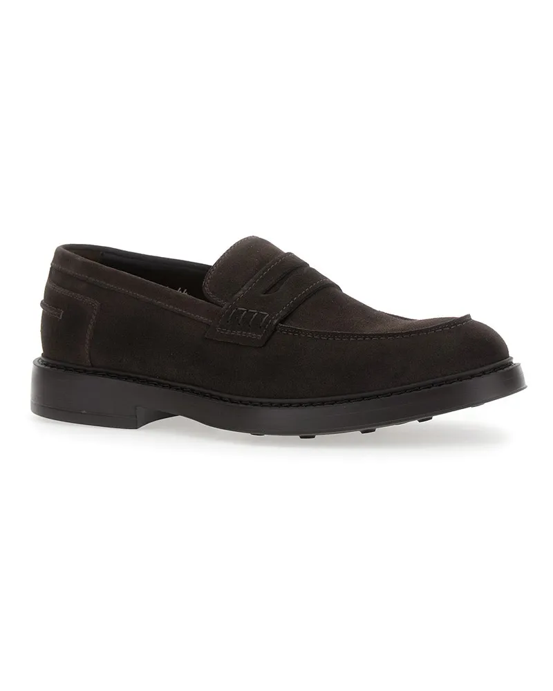 Doucal´s Men's Loafers Ondo Bruges Brown Calf Leather Brown