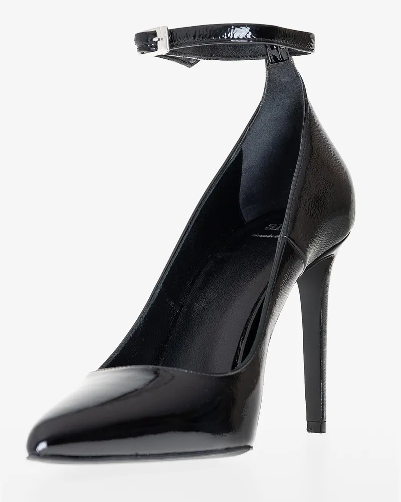AMI Paris Patent Leather Stiletto Heel — Black Black