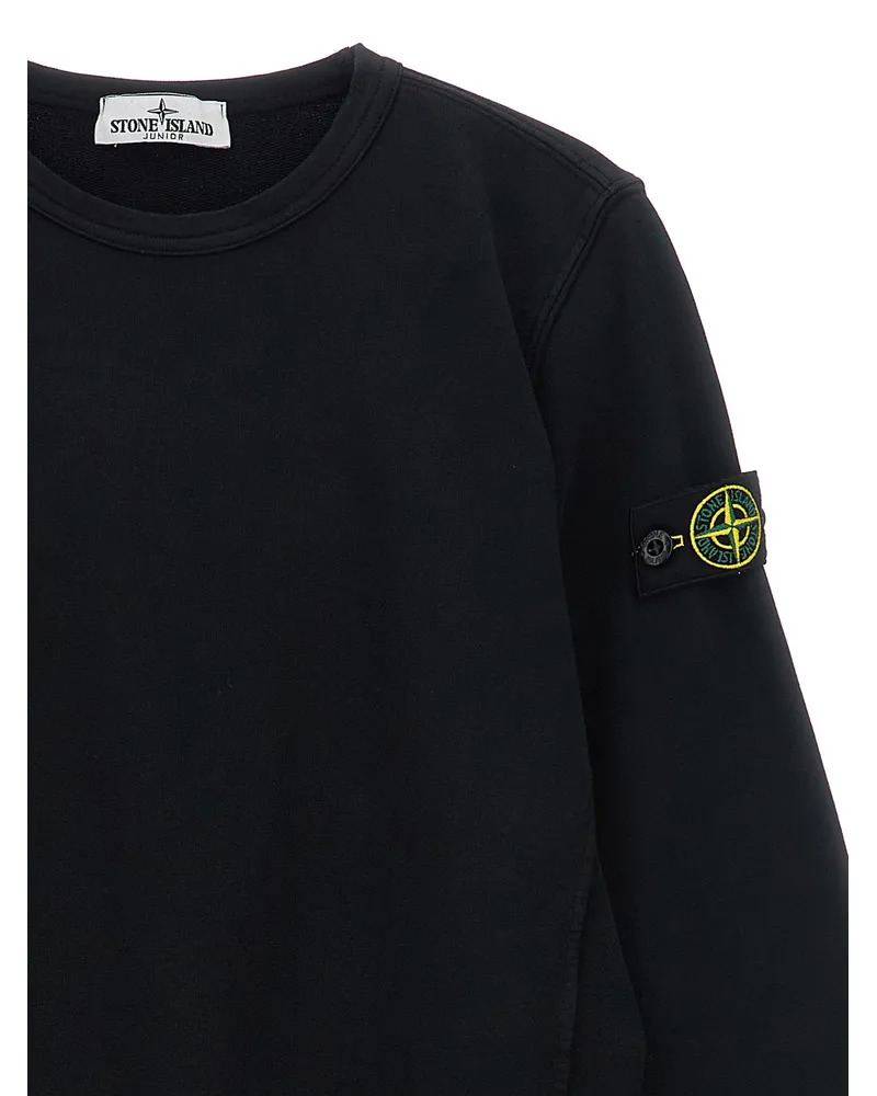 Stone Island Organic Cotton Sweatshirt — Black Black