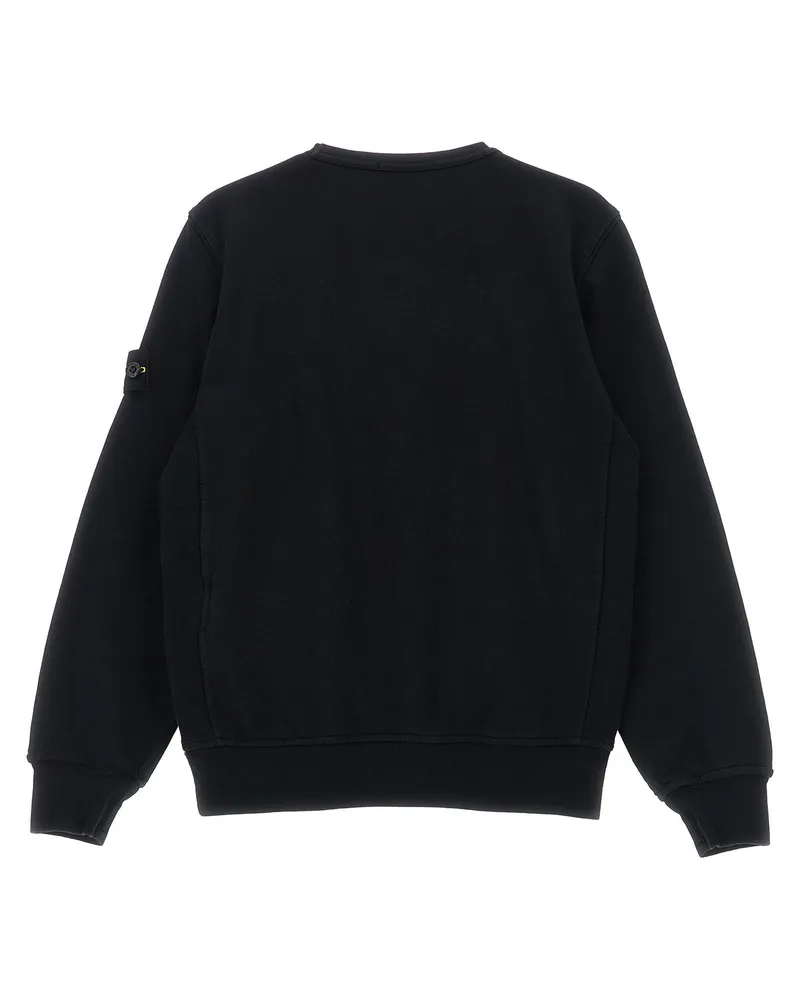 Stone Island Organic Cotton Sweatshirt — Black Black