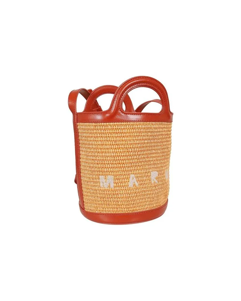 Marni Fabric Bucket Bag — Orange Orange