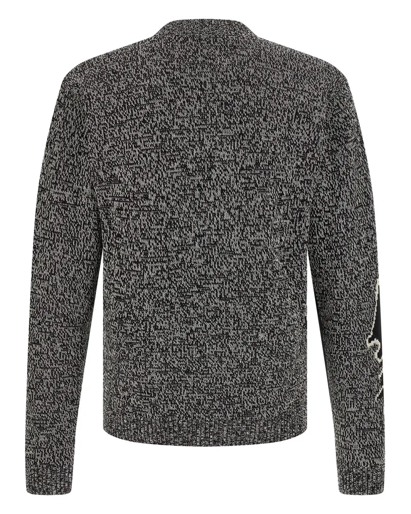 Valentino Garavani Inlaid Panther Intarsia Sweater — grey Grey