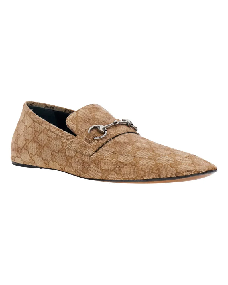 Gucci Men's Loafers Edgar Horsebit Beige Beige