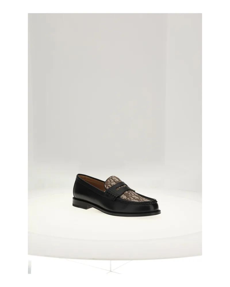 Dior Men's Loafers Granville Oblique Brown Brown