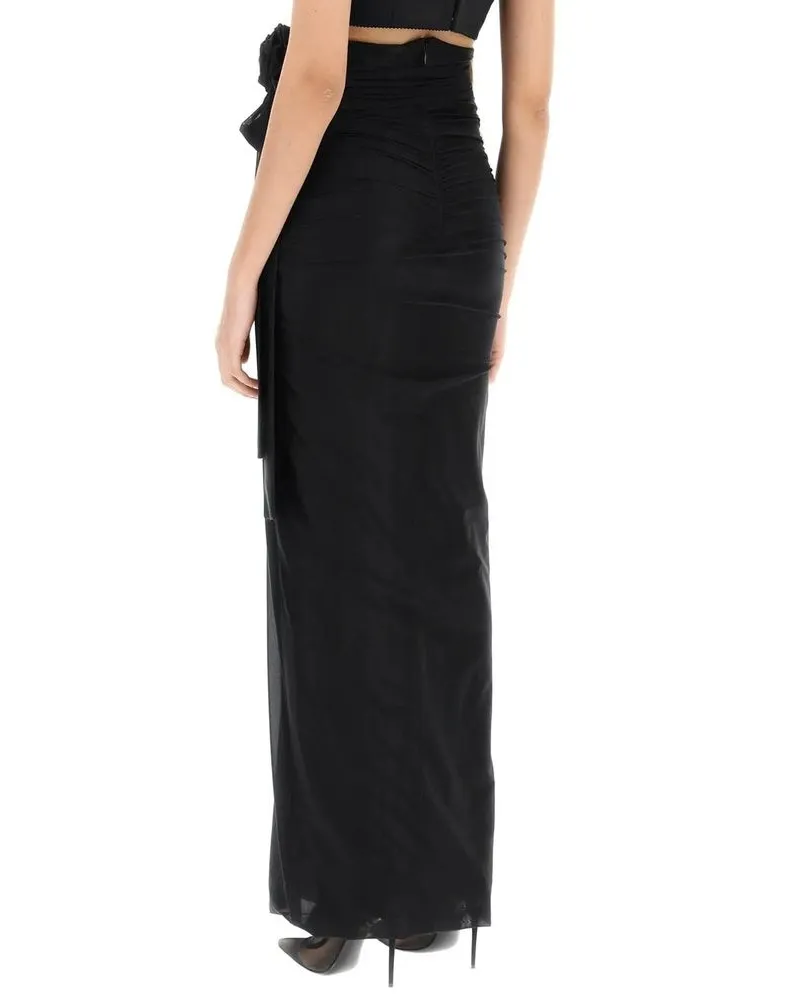 Dolce & Gabbana Form-Fitting Elastane Skirt — Black Black