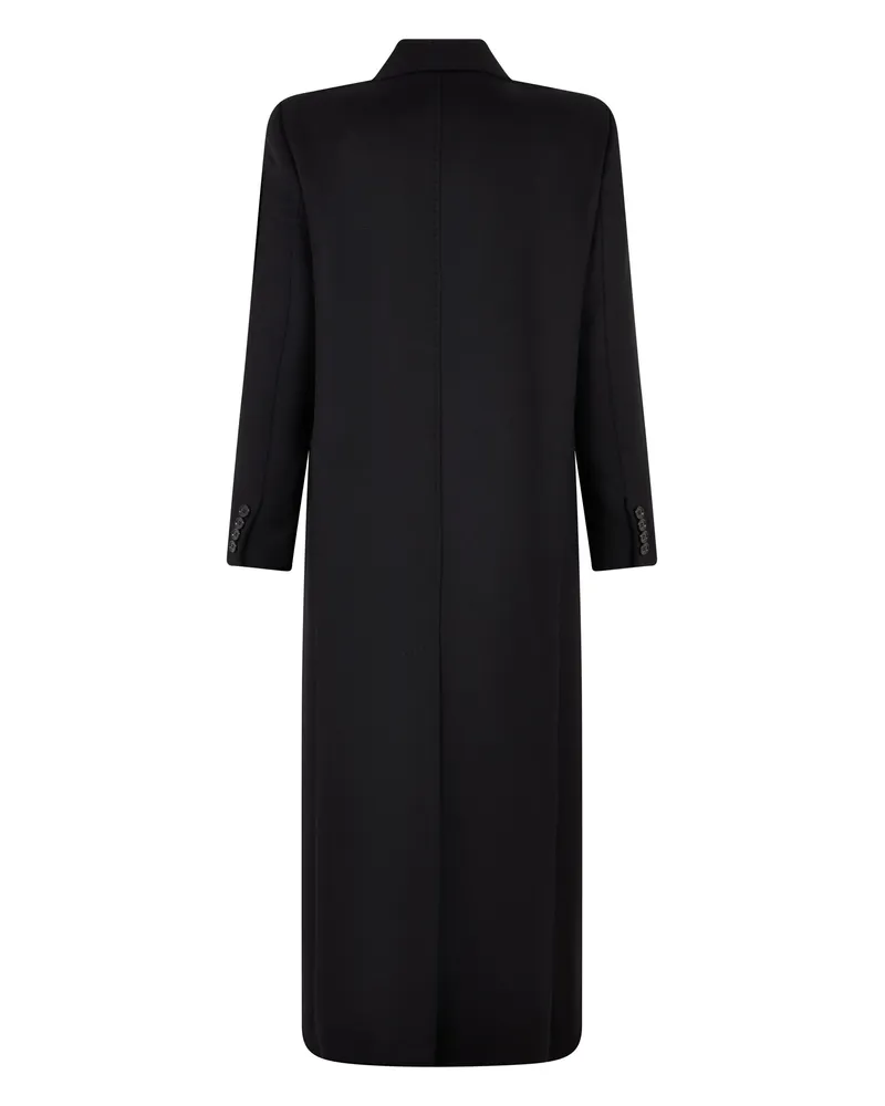 Max Mara Women's Double-Breasted Virgin Wool Coat Black Double Breasted & Peacoats 