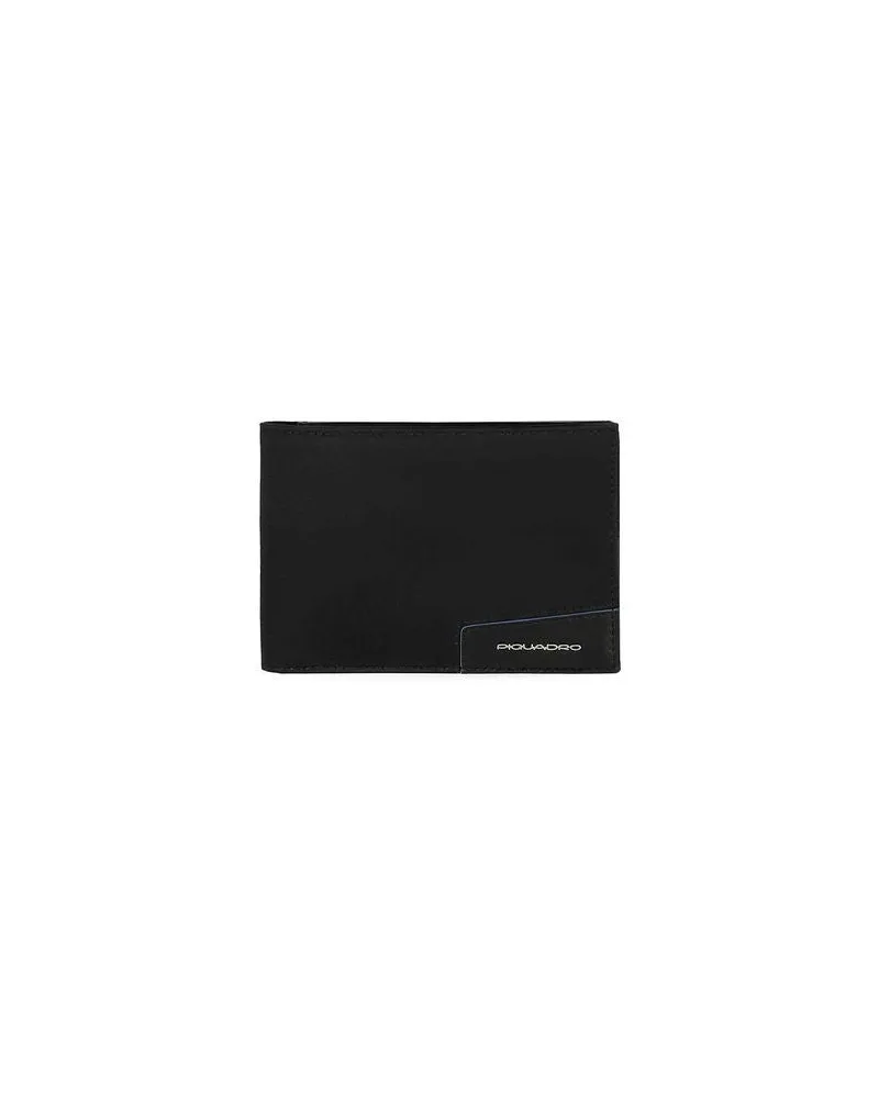 Piquadro Men's Wallet Black Recycled Nylon Bags Black