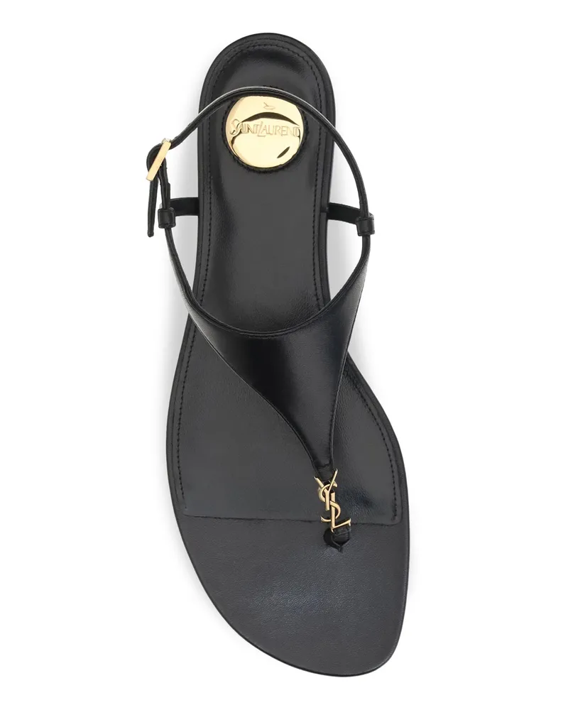 Saint Laurent Women's Sandals Cassandre Black Leather Upper: Calf Black