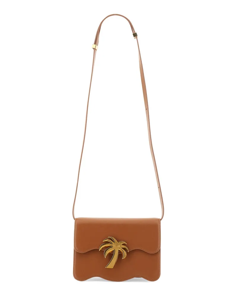 Palm Angels Women's Palm Beach Bag Brown Lining Polyurethane Shoulder Brown