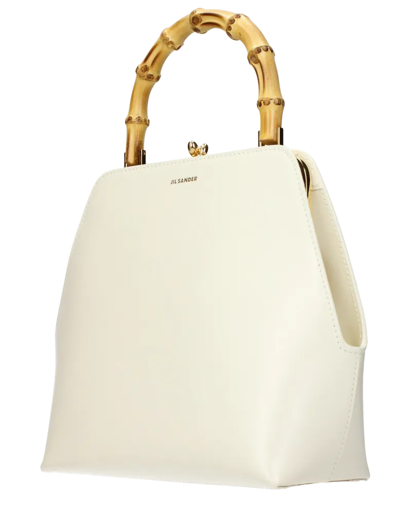 Jil Sander Women's Beige Leather Handbag Bag Beige