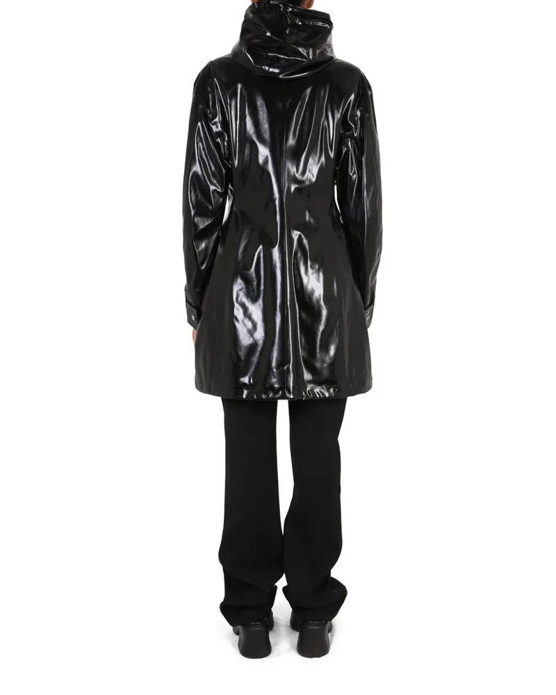 Bottega Veneta Hooded Raincoat — Black Black