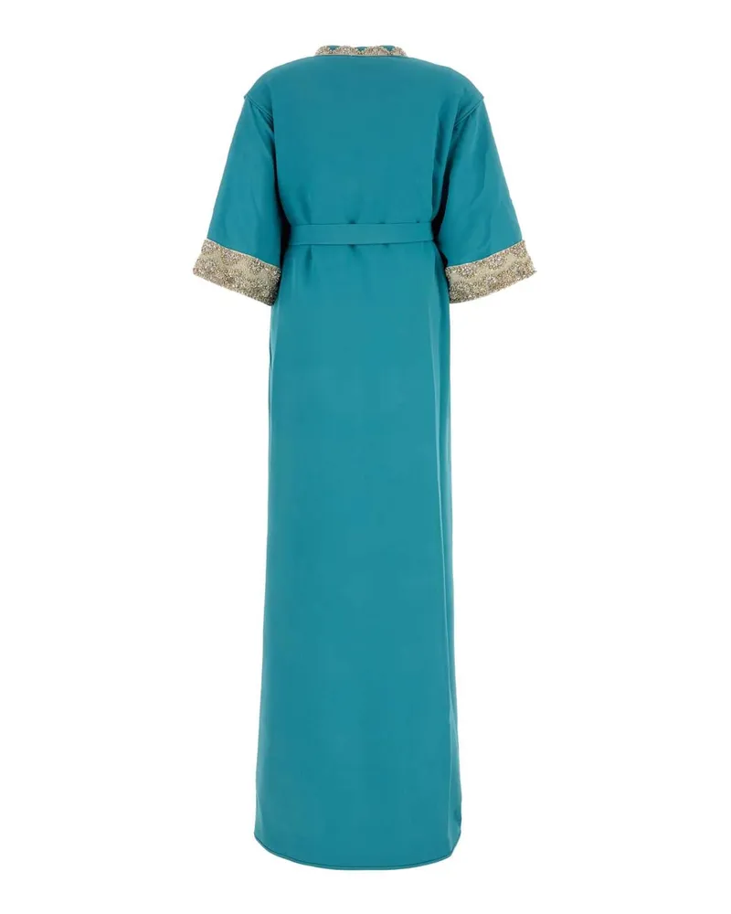 Valentino Garavani Embroidered Gown — Turquoise Turquoise
