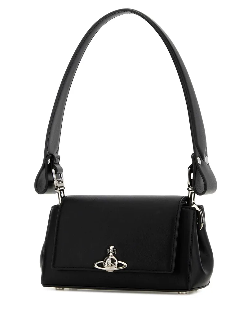Vivienne Westwood Women's Black Synthetic Leather Small Hazel Shoulder Bag Borse A Mano Black