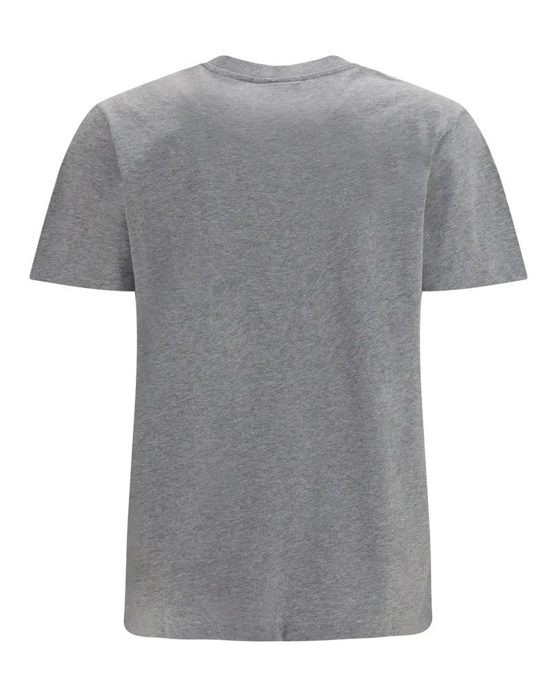 Ganni Teddy Forest Graphic Cotton T-Shirt — Gray Gray