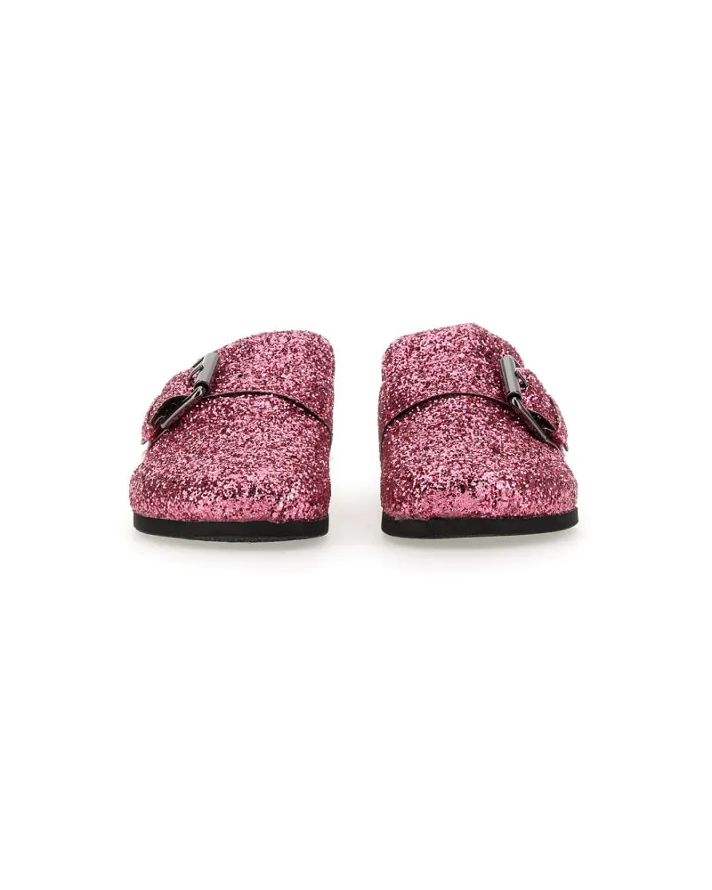 Philosophy Di Lorenzo Serafini Glitter-Finish PVC Sandal — Pink Pink