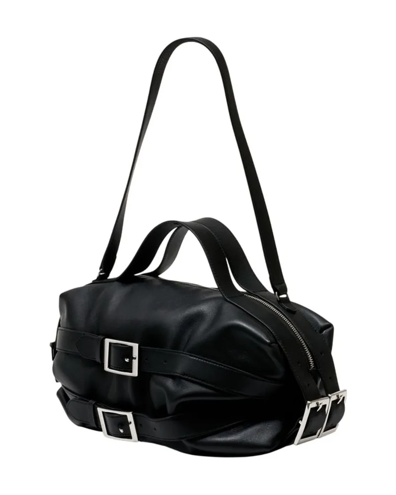 Simone Rocha Women's Biker Belt Bag -  Leather Black Calfskin Handbags-Purses Black