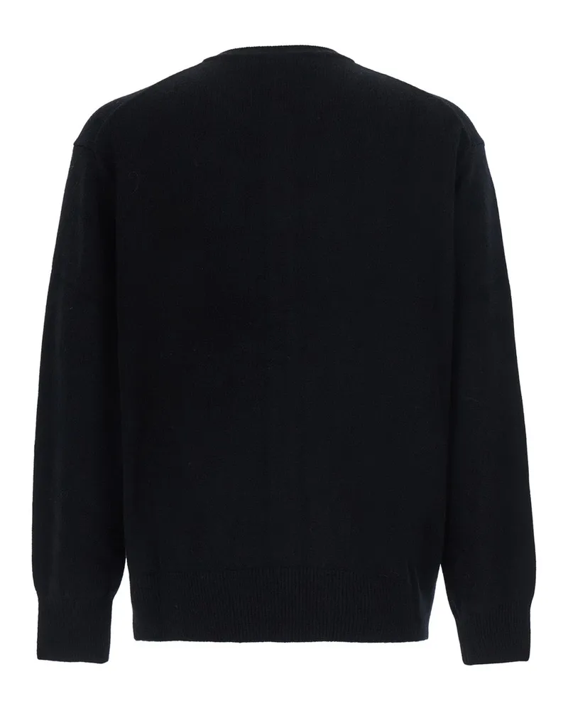 Dunst Wool Blend Crewneck Cardigan — Black Black