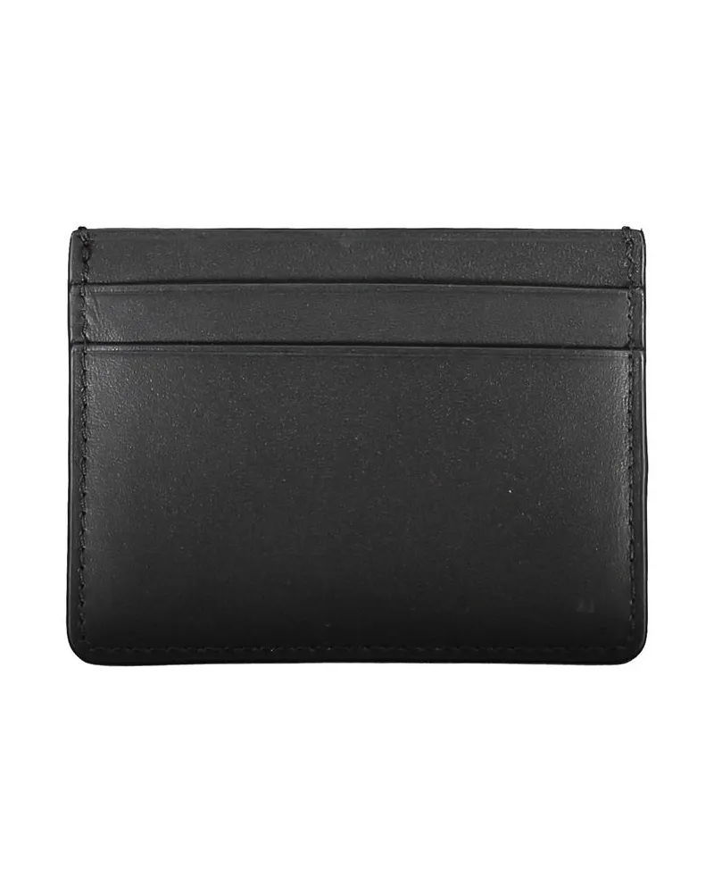 Calvin Klein Leather Card Case — Black Black