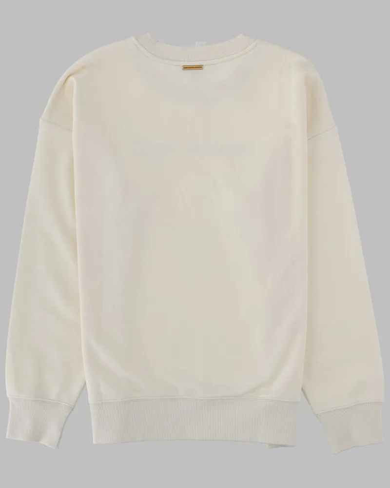 Michael Kors Women's Logo Cotton Sweatshirt Ivory Sweatshirts Sweater Ivory