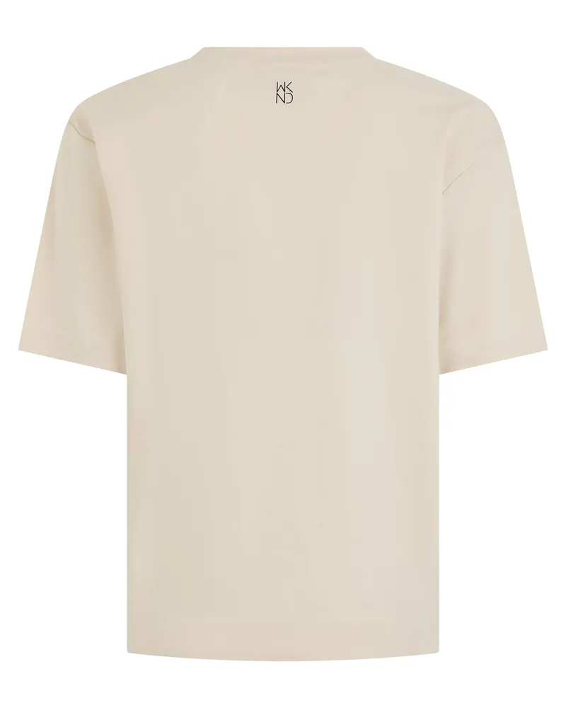 Max Mara Women Crew Neck T-Shirt Cream Cotton T-Shirts & Jerseys Cream