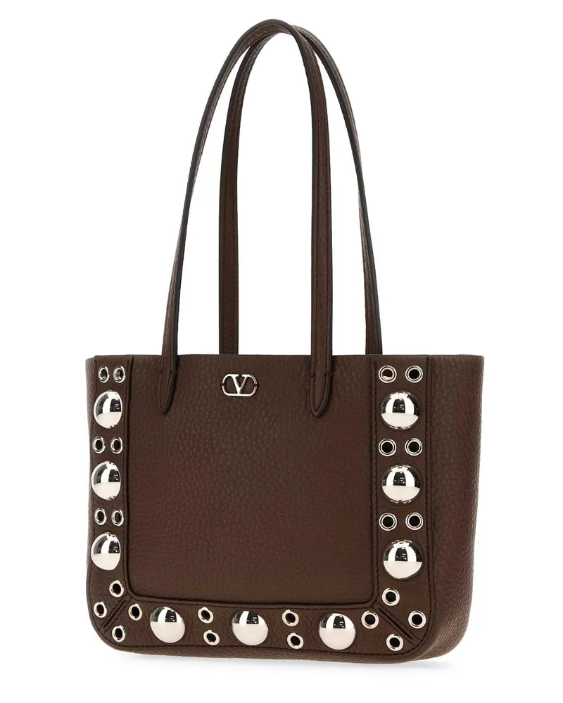 Valentino Garavani Women's Tote Brown Calf Leather Brown
