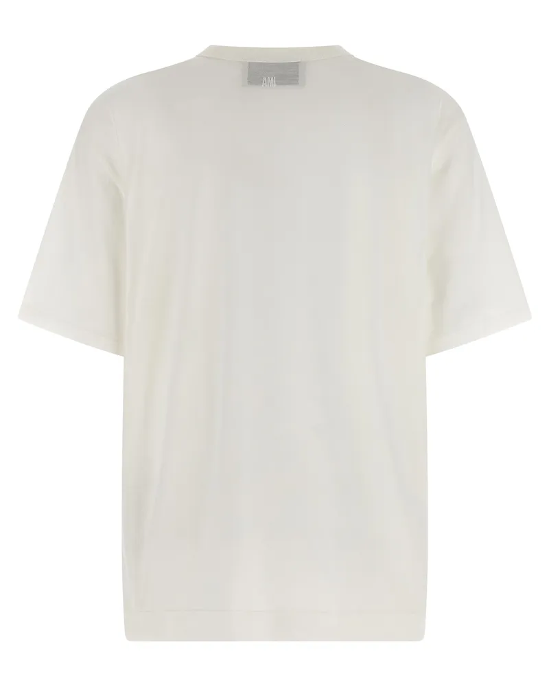 AMI Paris Women's White Cotton T-Shirt White