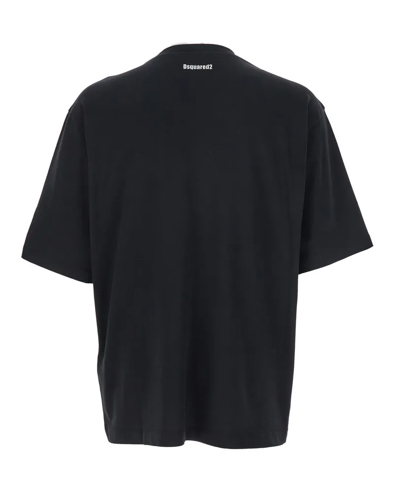 Dsquared2 Logo-Print Cotton T-Shirt — Black Black