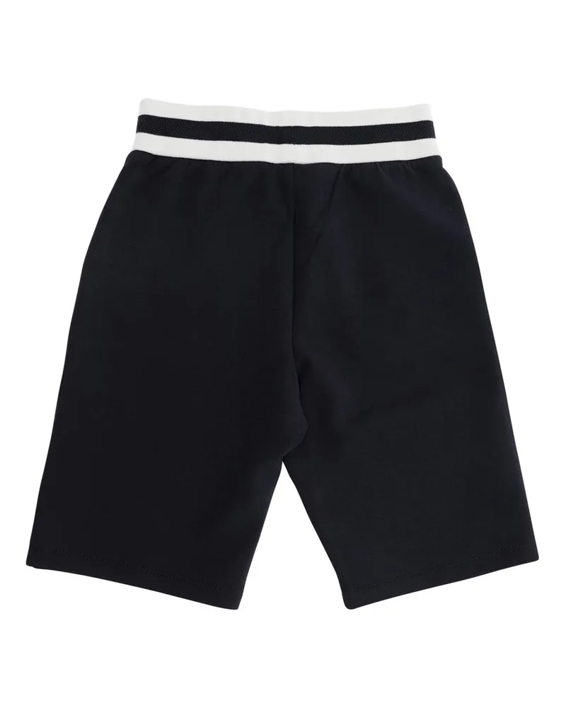 Emporio Armani Boys' Kids Shorts Blue Cotton-Blend Black