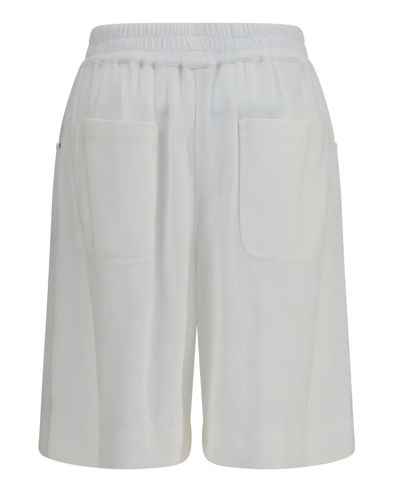 Brunello Cucinelli Cotton Piqué Shorts — White White