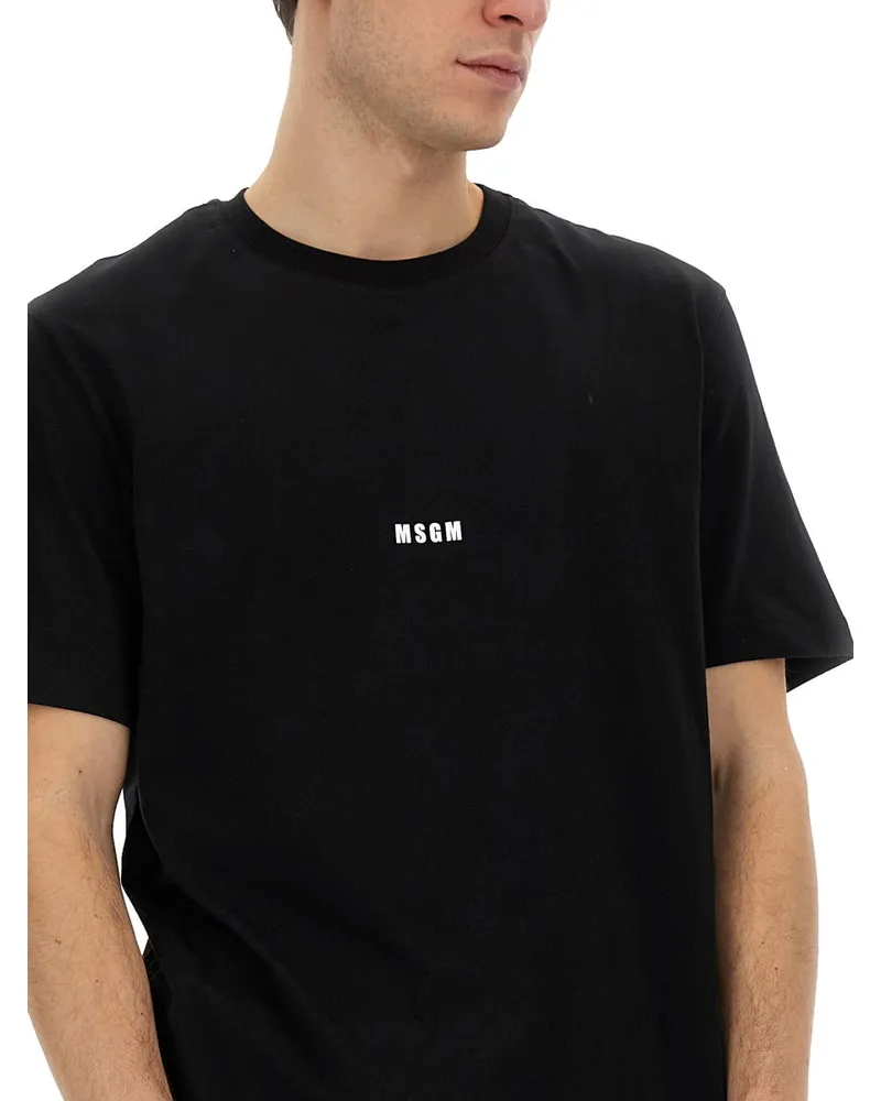 MSGM Cotton T-Shirt — Black Black