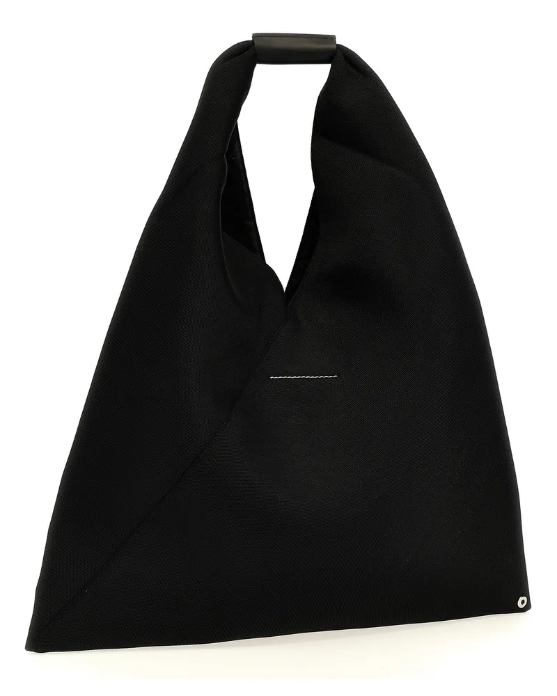 Maison Margiela Triangular Technical Fabric Shoulder Bag — Black Black