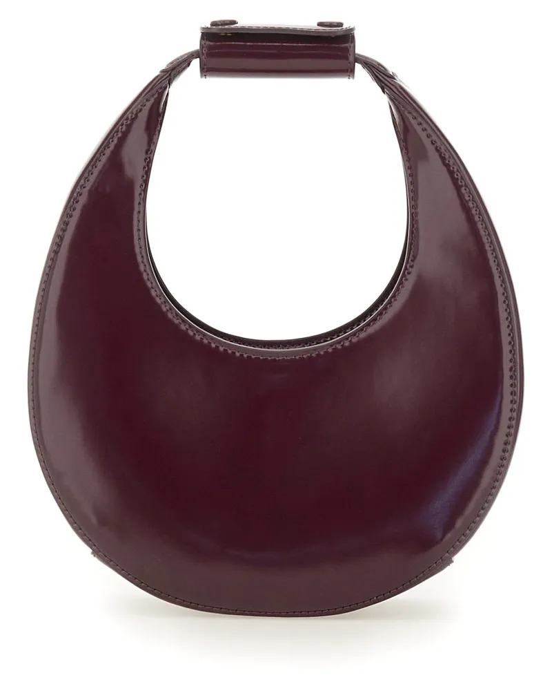 STAUD Women's Mini Moon Bag Bordeaux Cow Leather (bos Taurus) Shoulder Red