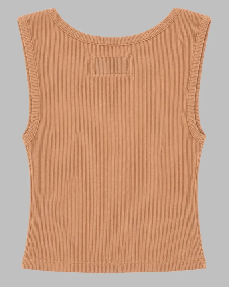 Vivienne Westwood Logo-Embroidered Tank Top — Brown Brown