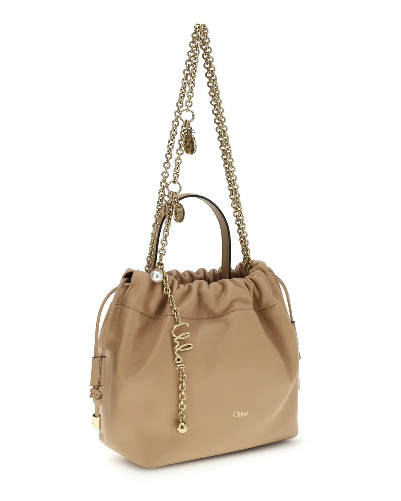 Chloé Women's Icons Leather Chain Shoulder Bag Light Tan Lamb Ovis Aries Beige