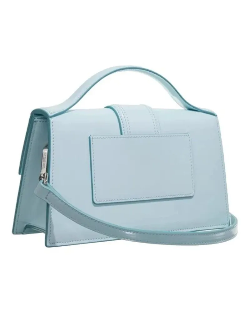 Jacquemus Women's Pale Blue Leather Le Grand Bambino Handbag Light Bag Blue