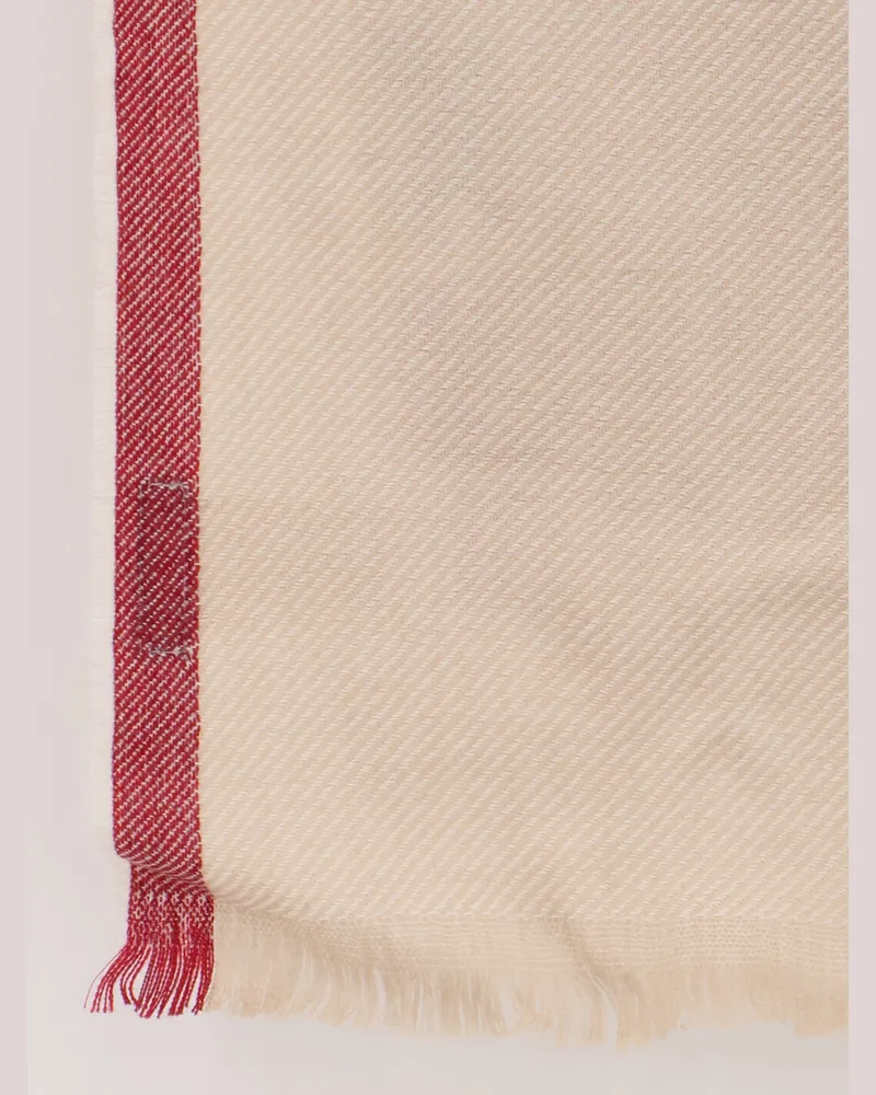 Brunello Cucinelli Men's Scarf, Wool-Cashmere, Beige Scarfs Beige