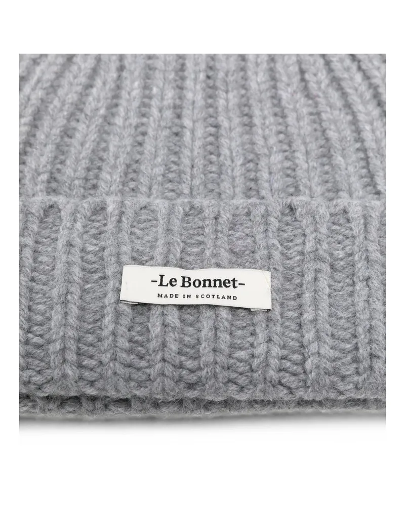 Le Bonnet LBL-024 Ribbed Lambswool Beanie — Gray Gray