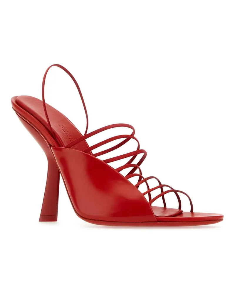 Ferragamo Women's Red Leather Altaire Sandals Flamered Sandali Red