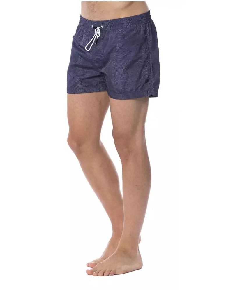 Roberto Cavalli Blue Polyester Mens Swim Trunk Clothing Blue