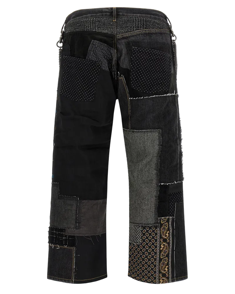 Junya Watanabe Patchwork Deconstructed Denim Jeans — Blue Blue