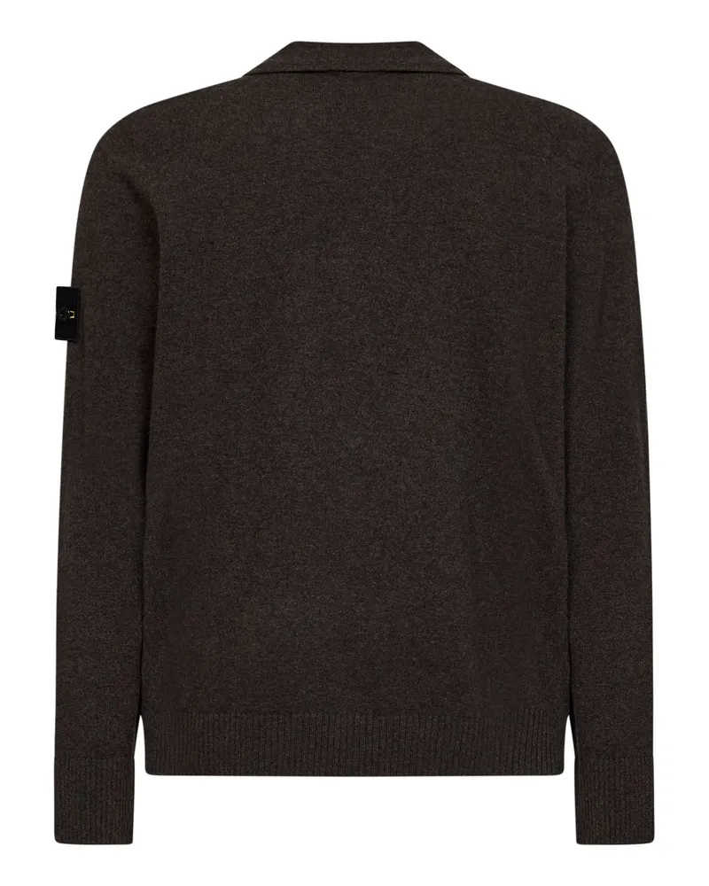 Stone Island Men's Polo Shirt Geelong Wool Brown Virgin T-shirts And Polos Brown