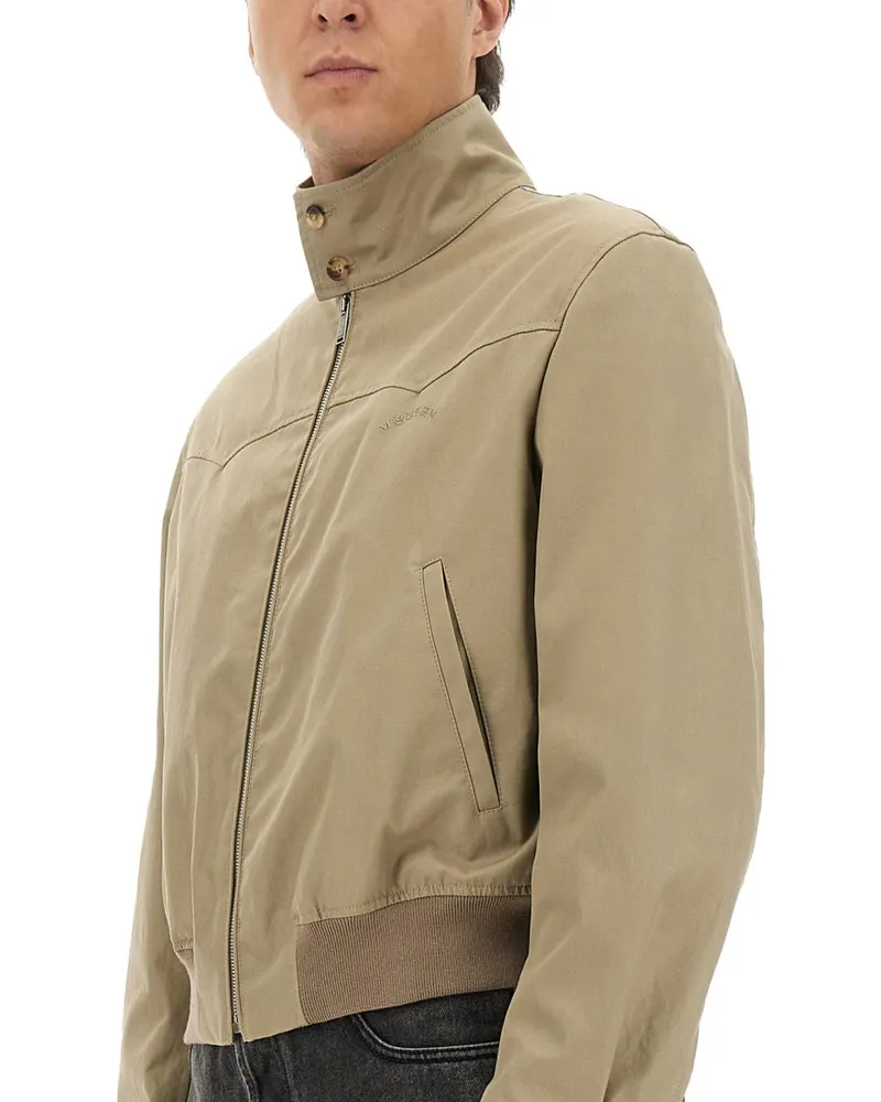 Alexander McQueen Harrington Cropped Jacket — Beige Beige