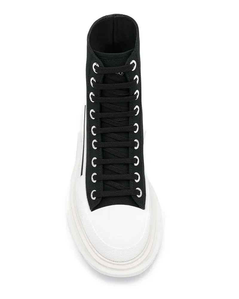 Alexander McQueen Tread Slick Sneaker — Black Black
