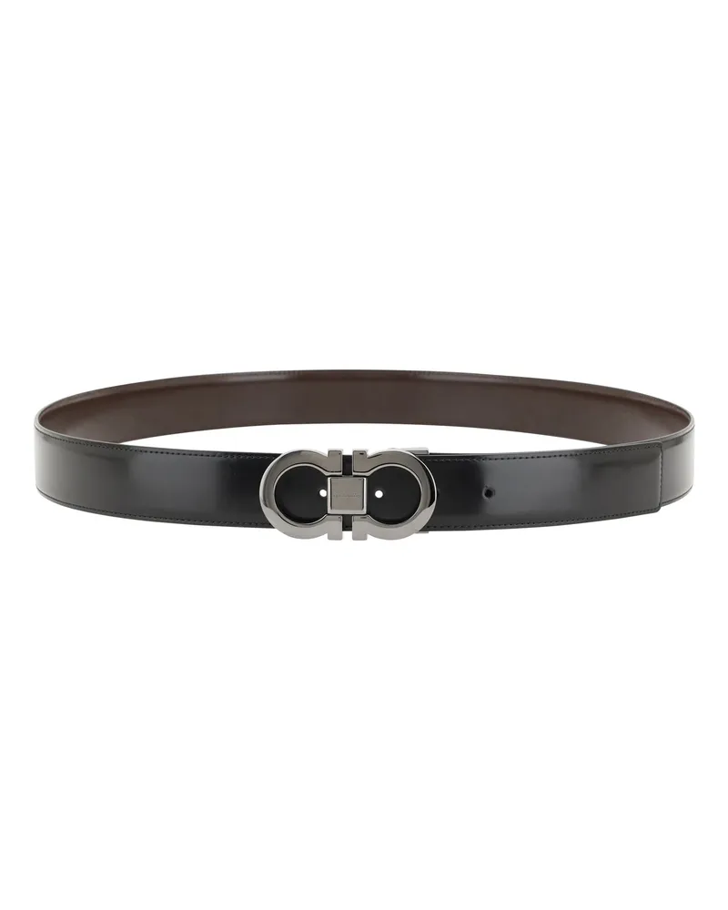 Ferragamo Gancini Belt — Black Black