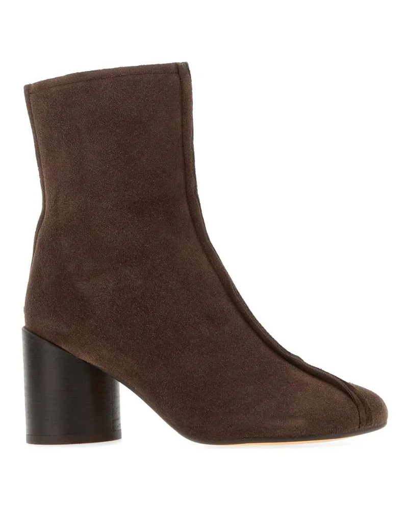 Maison Margiela Women's Brown Suede Anatomic Ankle Boots T2154 Stivali Brown