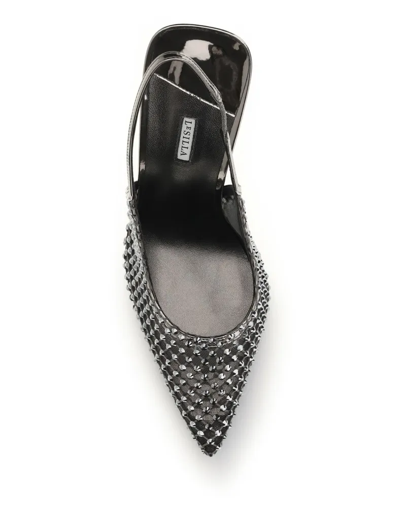 Le Silla Women's Pumps Gilda Pewter Upper: Nylon High Heel Shoes Pewter